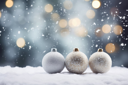 Christmas Decorations Enhancing The Winter Wonderland Vibes.の素材