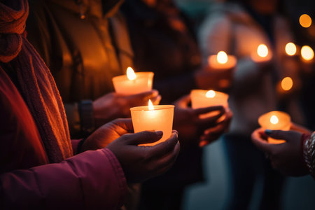 Candlelight Vigil: United Hands, Gentle Flames.の素材