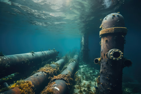 Examining The Climate Risks And Pollution Of Gas Pipelines Through An Underwater Perspective.の素材