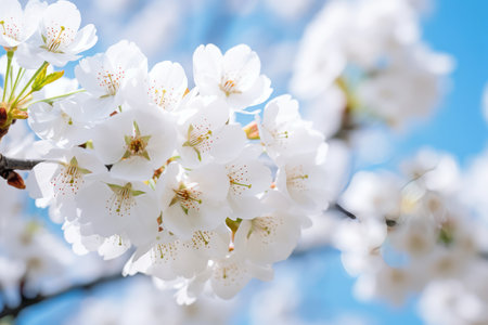 Spring Cherry Blossoms Up Close Presents Macro Shots Of Cherry Blossoms In Bloom.の素材