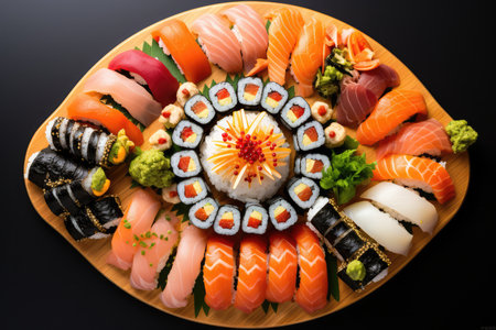 The Art Of Sushi: Exquisite Arrangements With Intricate Details.の素材