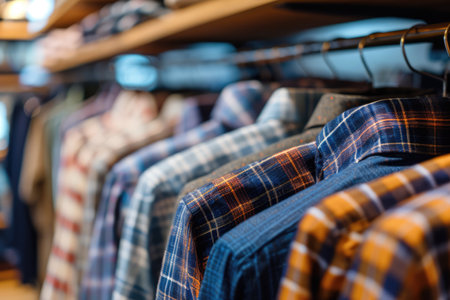 Elegantly Displayed Men's Shirts In Boutique Shop, Capturing Attention With.の素材