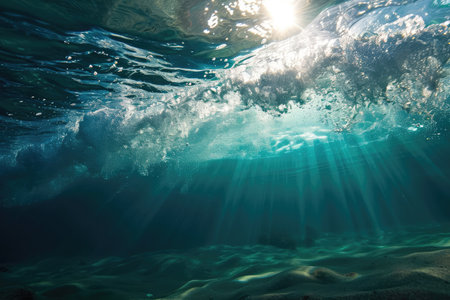 Submerged Perspective: Waves And The Play Of Lightの素材