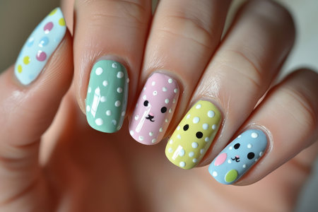 Celebrating Easter With Fashionable And Festive Pastel Nail Art Designsの素材