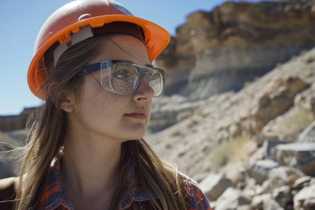 Young Female Geologist, Paving The Way For Women In Scienceの素材