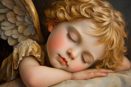 Peaceful Slumber Of An Adorable Cherubの素材