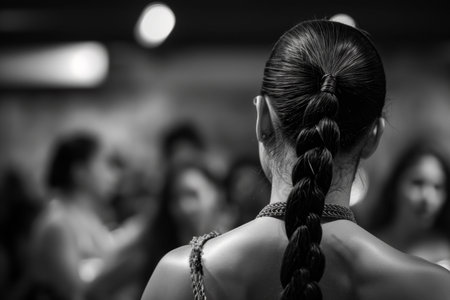 Mesmerizing Performance: Professional Dancer With An Impeccable Ponytail Steals The Show.の素材