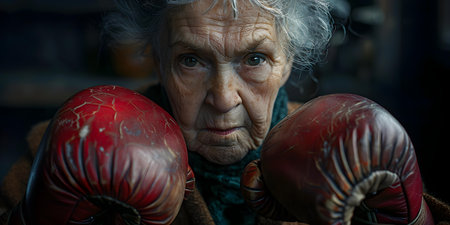 Empowering Image of an Older Woman Strongly Asserting Her Independence. Concept Portrait, Elderly Woman, Empowerment, Independence, Assertiveの素材