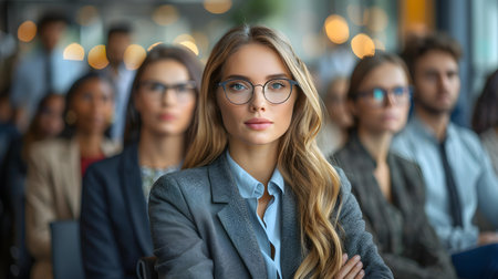 Corporate Job Opportunities and Qualifications Meeting. Concept Corporate Jobs, Qualifications, Opportunities, Recruitment Process, Professional Developmentの素材