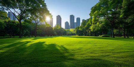 Revitalizing City Landscapes and Communities Through Urban Green Space Investment. Concept Community Engagement, Urban Development, Green Infrastructure, Sustainable Design, Public Parksの素材