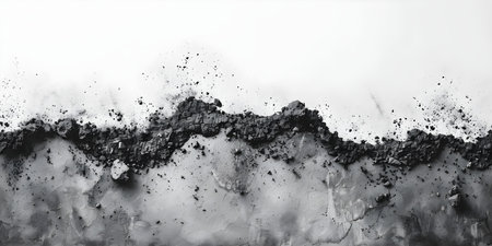 Monochrome dirt overlay texture on white surface with concrete watercolor background. Concept Monochrome, Dirt Overlay, Texture, White Surface, Concrete Watercolor Backgroundの素材
