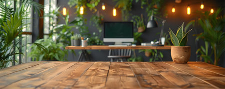 Sanitized Minimalist Office Background for Productivity. Concept Minimalist Workspace, Sanitized Office, Productive Environmentの素材