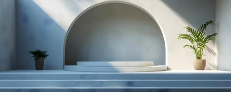 Modern sleek podium with minimalist design on clean background for presentations. Concept Podium Design, Minimalist Style, Clean Background, Modern Presentationの素材