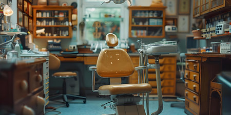 Vintage Dental Equipment Nostalgia Reflecting Dentistry History. Concept Dental Technology, Vintage Equipment, Dentistry History, Nostalgic Findsの素材