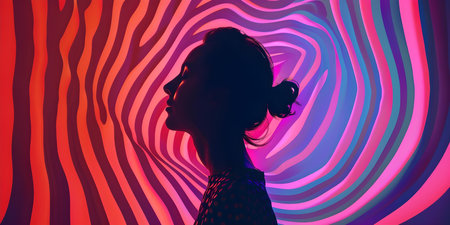 Elevate Your Consciousness with a Trippy Visual Experience Merging Music and Art. Concept Mindful Music, Art, Consciousness Expansion, Trippy Visuals, Creative Expressionの素材