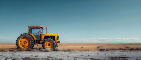 Vintage Deere Standard Diesel Tractor showcased at a local tractor show against a vibrant blue sky. Concept Vintage Tractor, Tractor Show, Deere Standard Diesel, Vibrant Blue Sky, Local Eventの素材