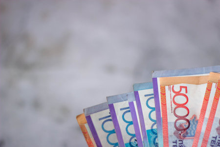 Euro banknotes on a light background. Selective focus. Shallow depth of field