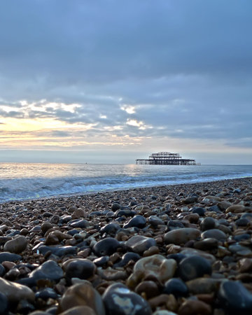 Photo of an old pier in Brightonの写真素材
