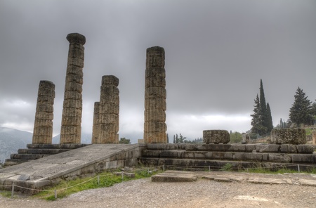 The Temple of Apollo at Delphiの写真素材