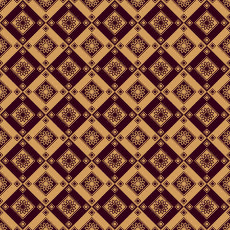 The pattern in the form of a tile consisting of the geometrical and ornamental elements.のイラスト素材