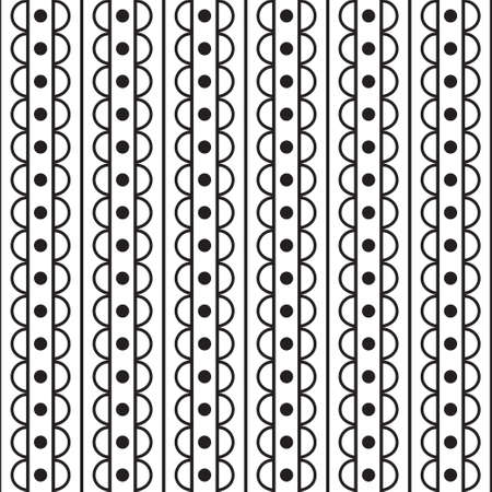 Black and white vector pattern. For printing on fabric, wallpaper, wrapping paper.のイラスト素材