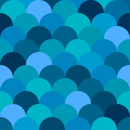 Seamless blue pattern, squama, boho style. Repeating background. Cloth design, wallpaper, wrapping. Vector.のイラスト素材
