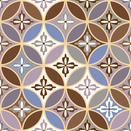 Beautiful seamless ornamental tile background vector illustrationのイラスト素材