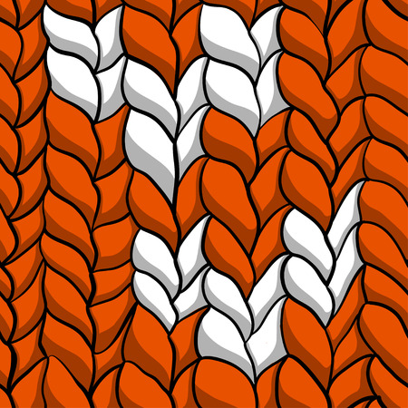 Seamless knitted red patternのイラスト素材