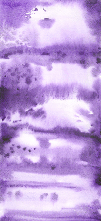 Purple abstract watercolor background design. Hand drawn illustrationの写真素材