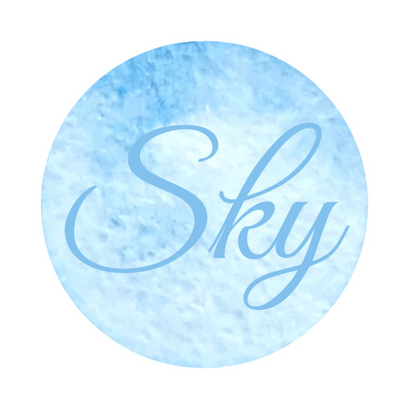 Blue watercolor circle, vector design elementのイラスト素材