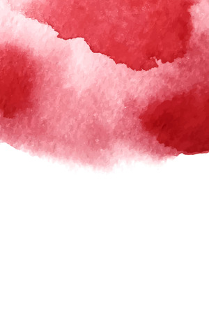Template for greeting card with red watercolor backgroundのイラスト素材