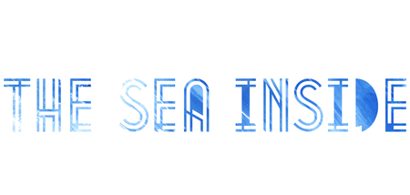 greeting card with watercolor sign, Sea Insideのイラスト素材