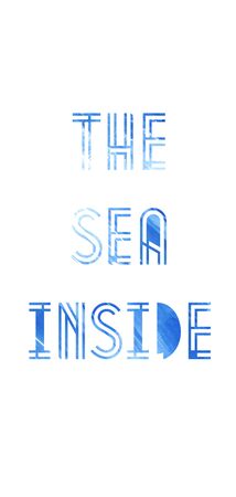 greeting card with watercolor sign, Sea Insideのイラスト素材
