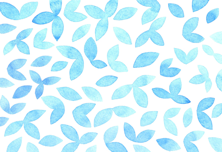 Blue watercolor flowers .Can be used for wallpaper,pattern fills,web page background,surface textures.の写真素材
