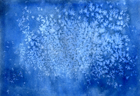 Watercolor cosmic texture with glowing stars.の写真素材