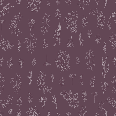Vector vintage seamless floral pattern illustration.のイラスト素材