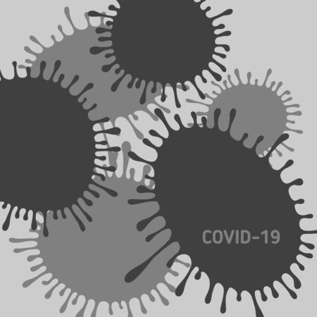 covid 19 coronavirus sick disease pandemia vector cardのイラスト素材