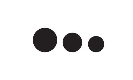 business card with three dots of different sizesのイラスト素材