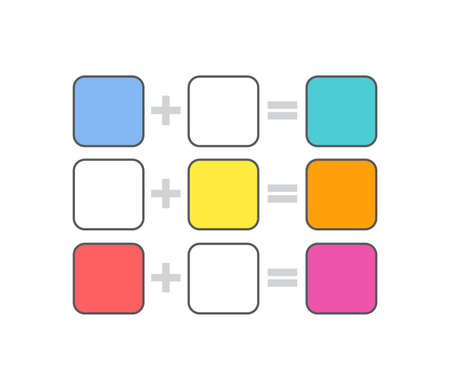 Game for kids. Color mixing. Color icon setのイラスト素材