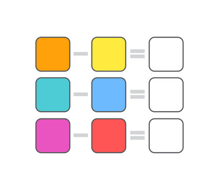 Game for kids. Color mixing. Color icon setのイラスト素材