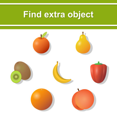Game for kids. Find extra object.のイラスト素材