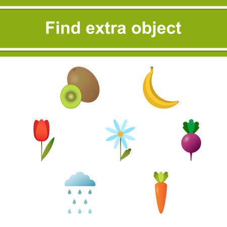 Game for kids. Find extra object.のイラスト素材