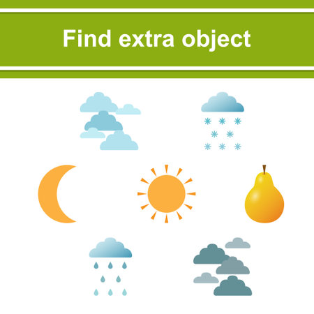 Game for kids. Find extra object.のイラスト素材