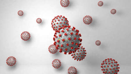 virus cell 3d rendering illustration great for A5 brochure. Concept bannerの写真素材