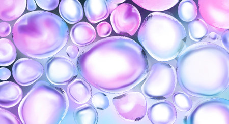 Pearl drops of serum for the face similar to pearls. A beautiful cosmetic product.3d rendering of...