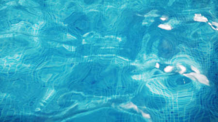 Ripple Water in pool with shiny sunの写真素材