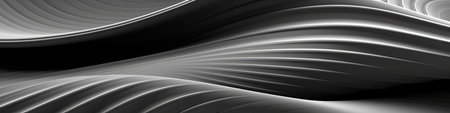 grey metallic abstract wavy background.の素材