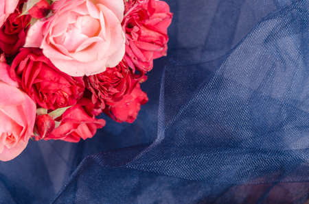 Red and rose bouquetの写真素材