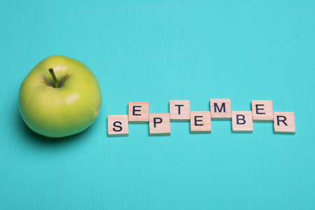 September and apple. Back to school.の写真素材
