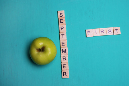 September and apple. Back to school.の写真素材